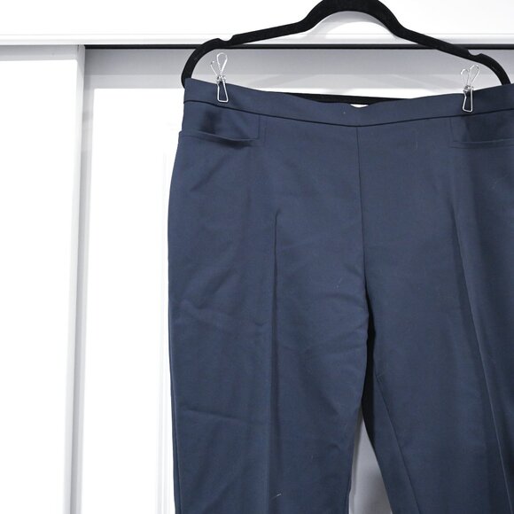 Akris Punto Size 14 Navy Franca Mid-Rise Cropped Pants - Picture 4 of 11